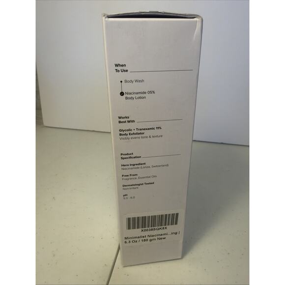 Minimalist Niacinamide 5% Body Lotion 180g Hydrating NEW - Picture 7 of 7